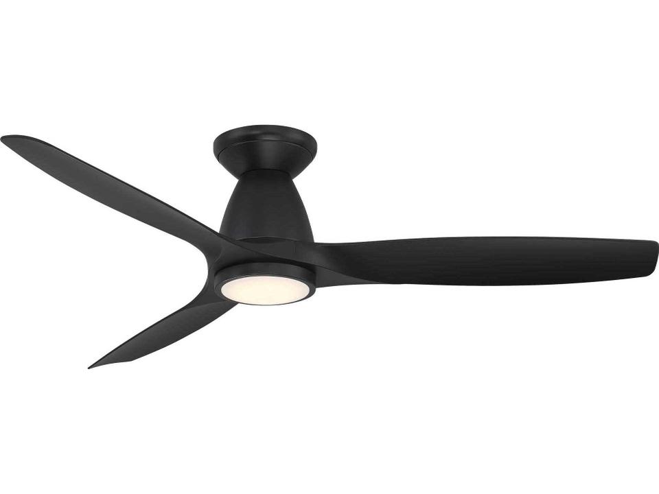 Skylark 54 Inch Matte Black Flush Mount Smart Fan