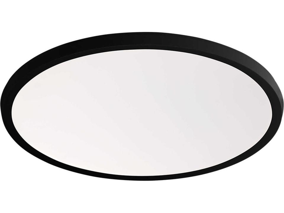 Argo 1-Light Black LED Round Flush Mount