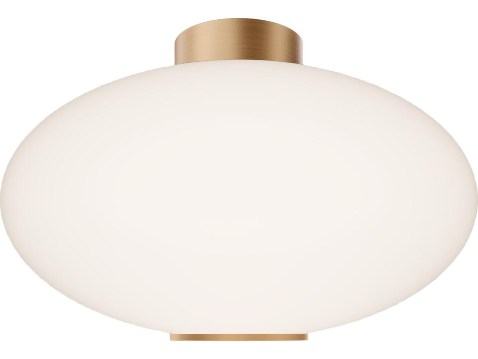 Illusion 1-Light Aged Brass Flush Mount