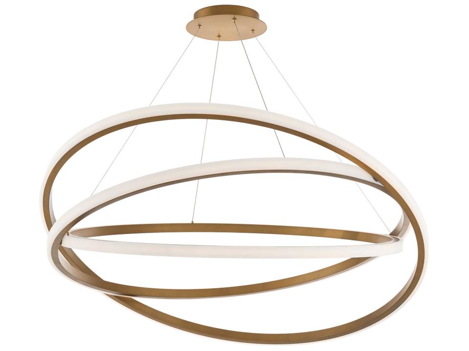 Veloce 3-Light Aged Brass Pendant
