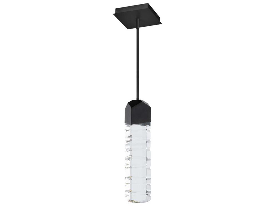 Juliet 1-Light Black Crystal LED Mini Pendant