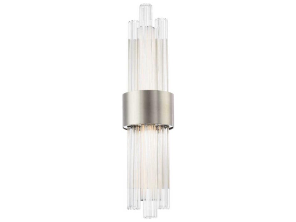 Luzerne LED Wall Sconce in Brushed Nickel with Fluted Glass