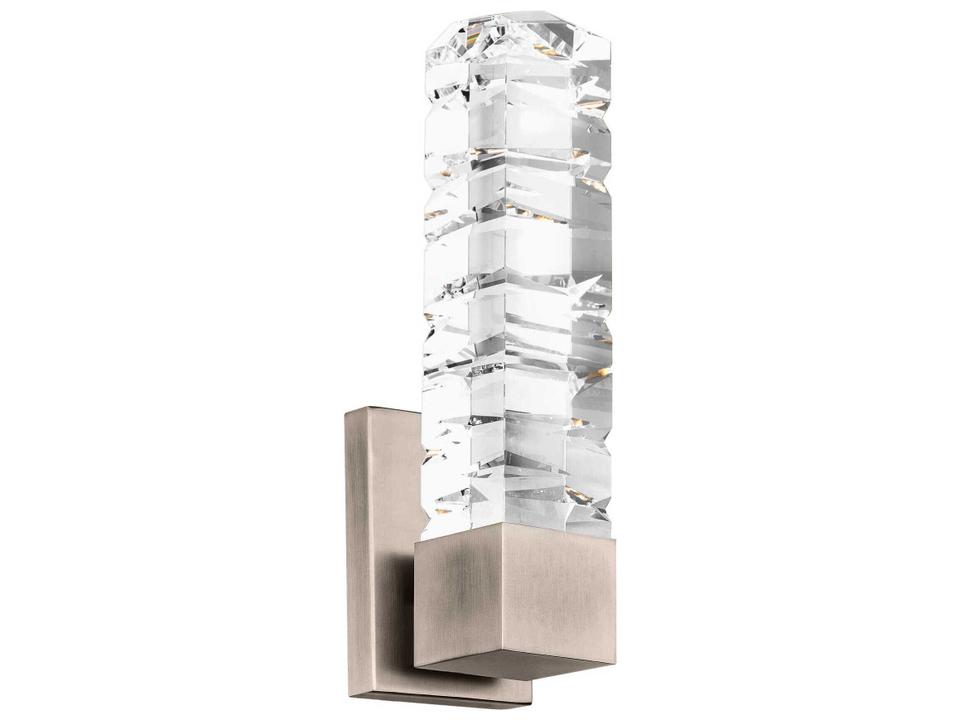 Juliet 1-Light Brushed Nickel Crystal LED Wall Sconce
