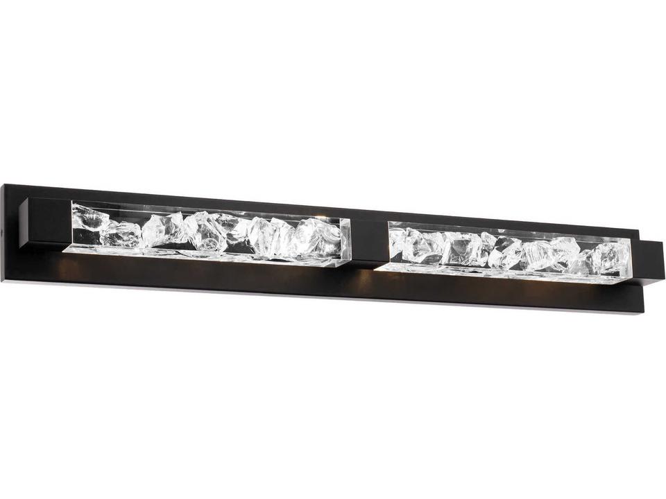 Terra 2-Light Black Crystal LED Vanity Light