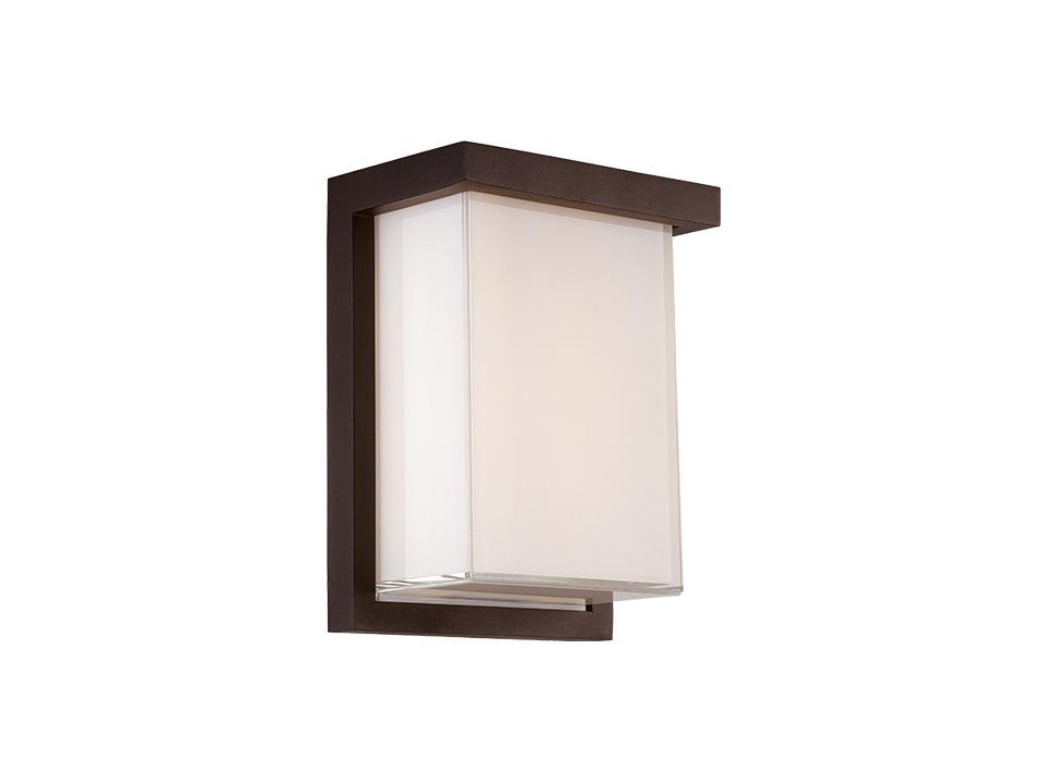 Ledge Outdoor Wall Light Bronze Modern Geometric