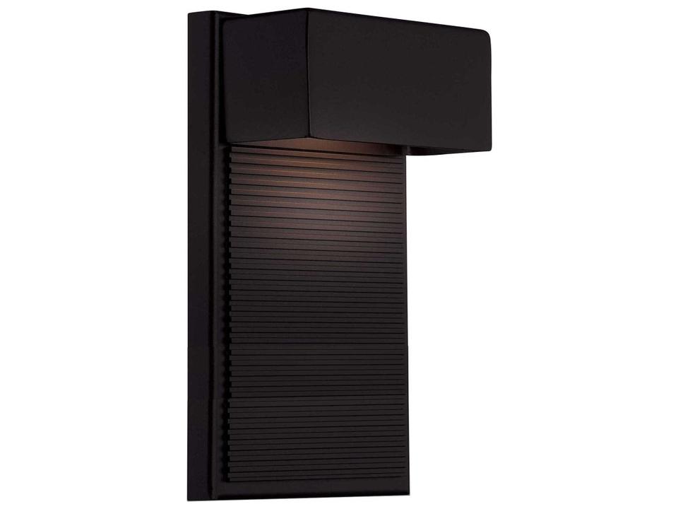 Hiline LED Outdoor Wall Light Black 12 Inch