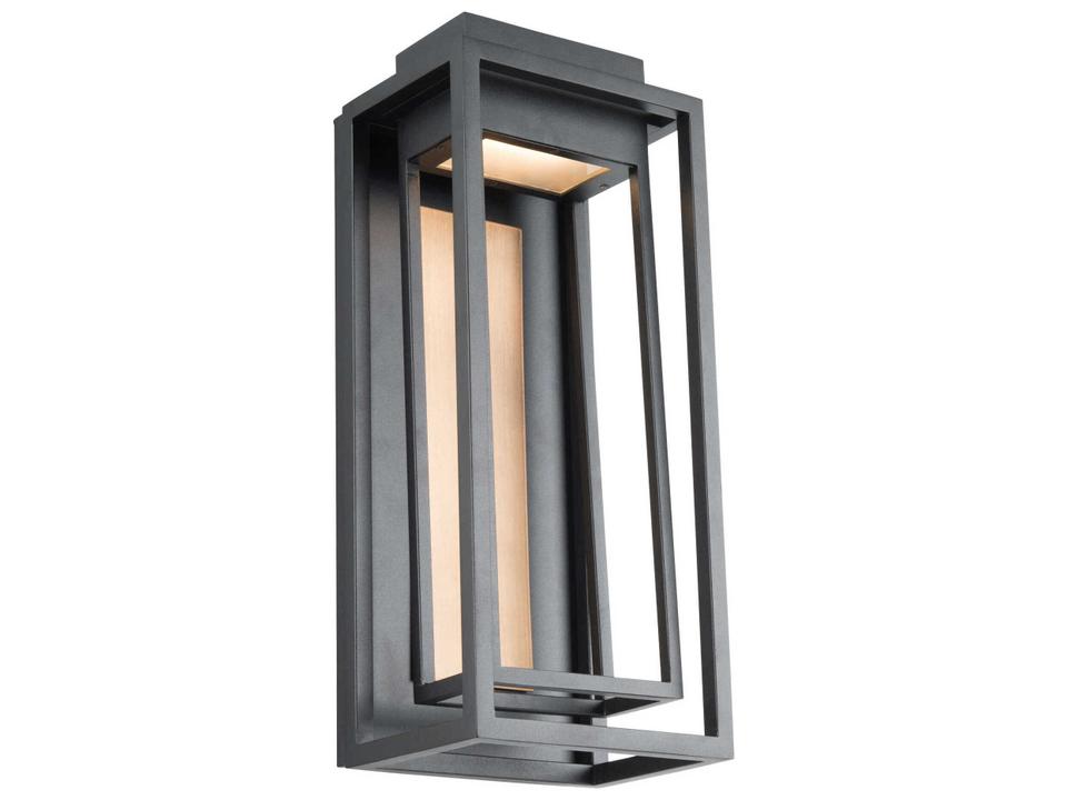 Dorne LED Outdoor Wall Sconce Black and Aged Brass