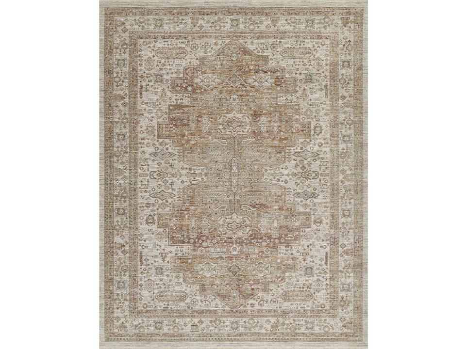 Georgina Traditional Bordered Runner Rug in Copper