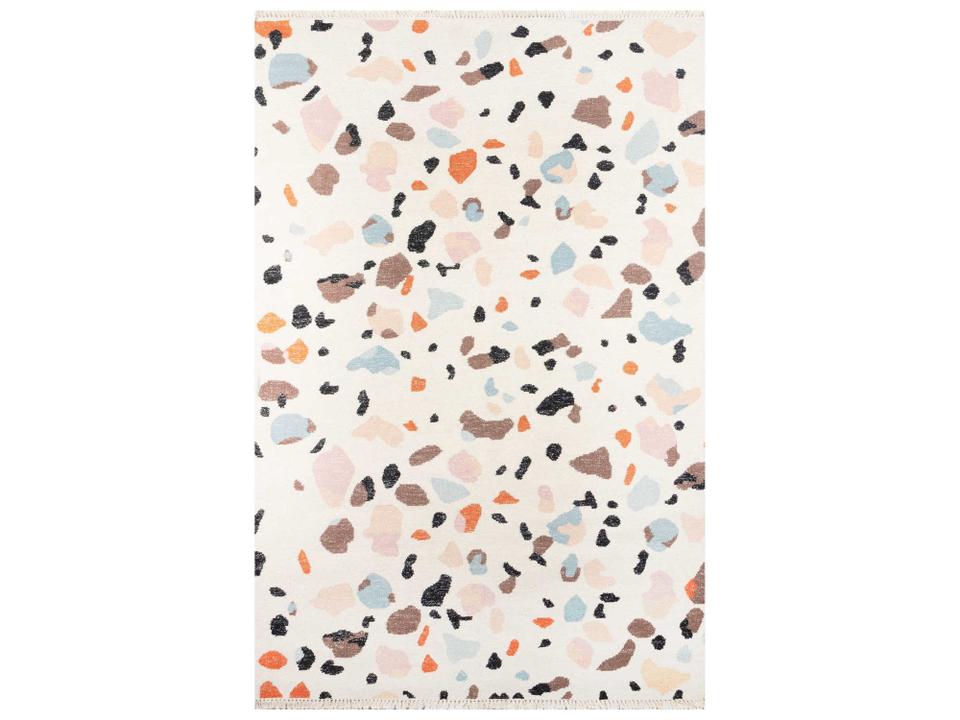 Novogratz Jem Terri Hand Woven Area Rug in Ivory with Lurex