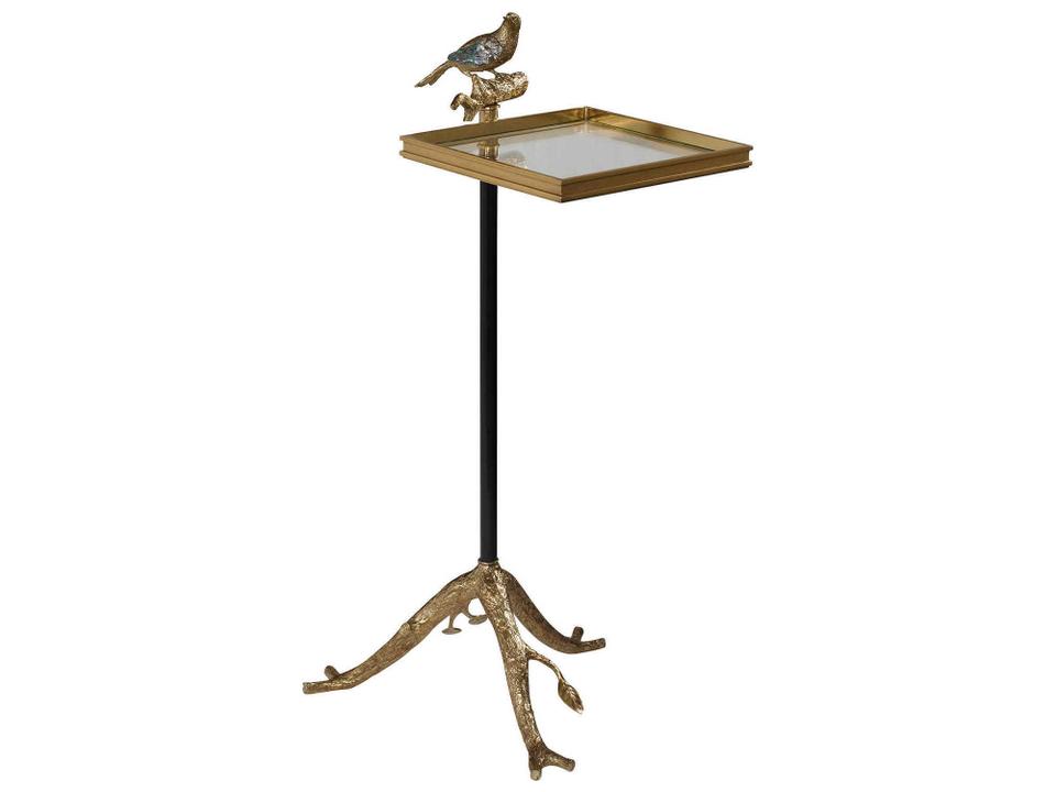 Tweet Accent Table Brass and Iron with Paua Shell Inlay