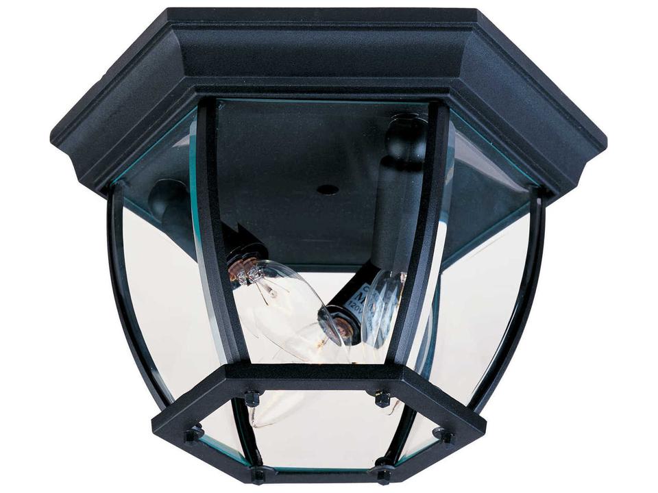 Crown Hill 3-Light Outdoor Flush Mount in Black