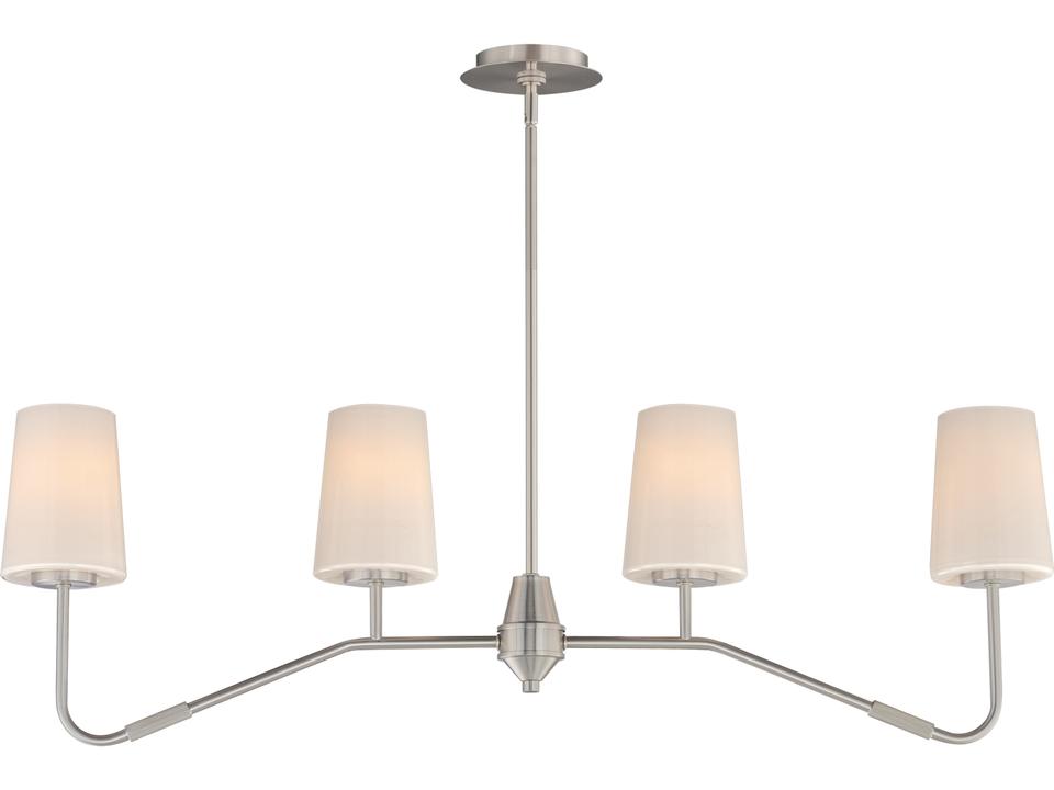 Durham 4-Light Linear Chandelier in Satin Nickel