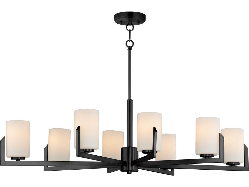 Dart 8-Light Linear Island Pendant in Satin Black