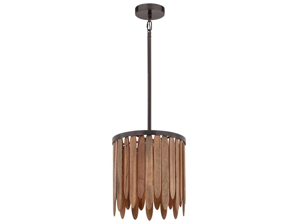 Marimba 1- Light Walnut Brown Drum Chandelier