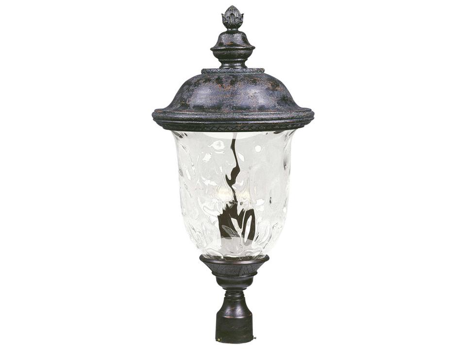 Carriage House DC 3-Light Outdoor Post Light in Oriental Bronze
