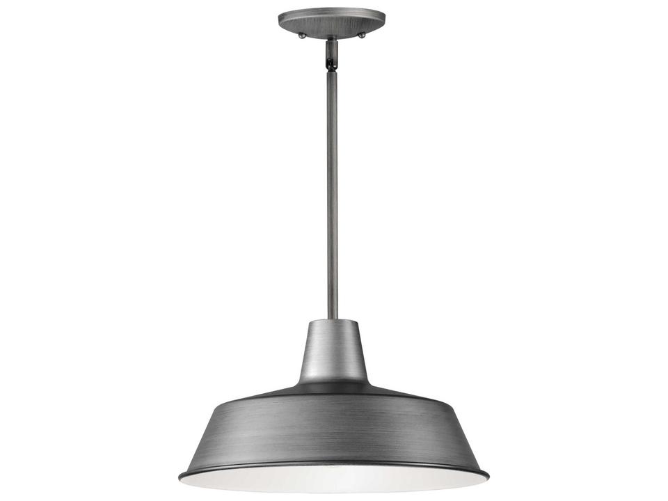 Pier M 1-Light Outdoor Hanging Light in Weathered Zinc