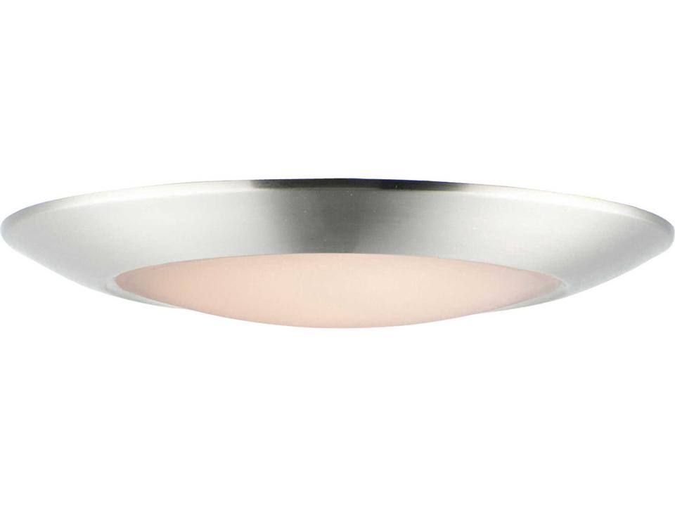 Diverse 9-Inch CCT LED Outdoor Flush Mount in Satin Nickel