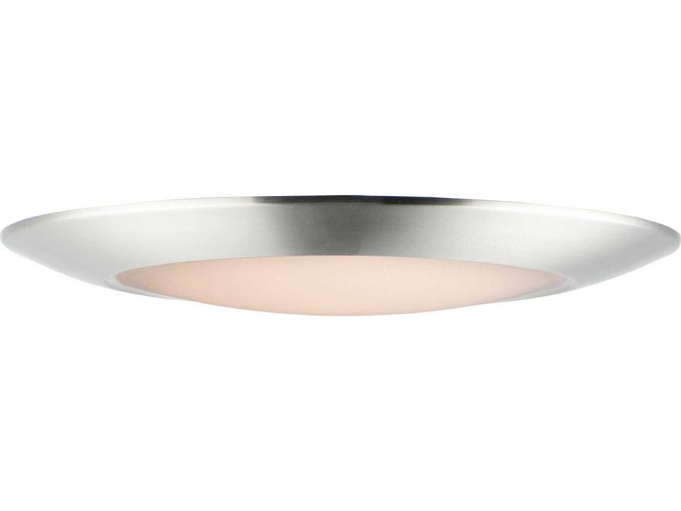 Diverse 1-Light LED Flush Mount in Satin Nickel with Selectable CCT