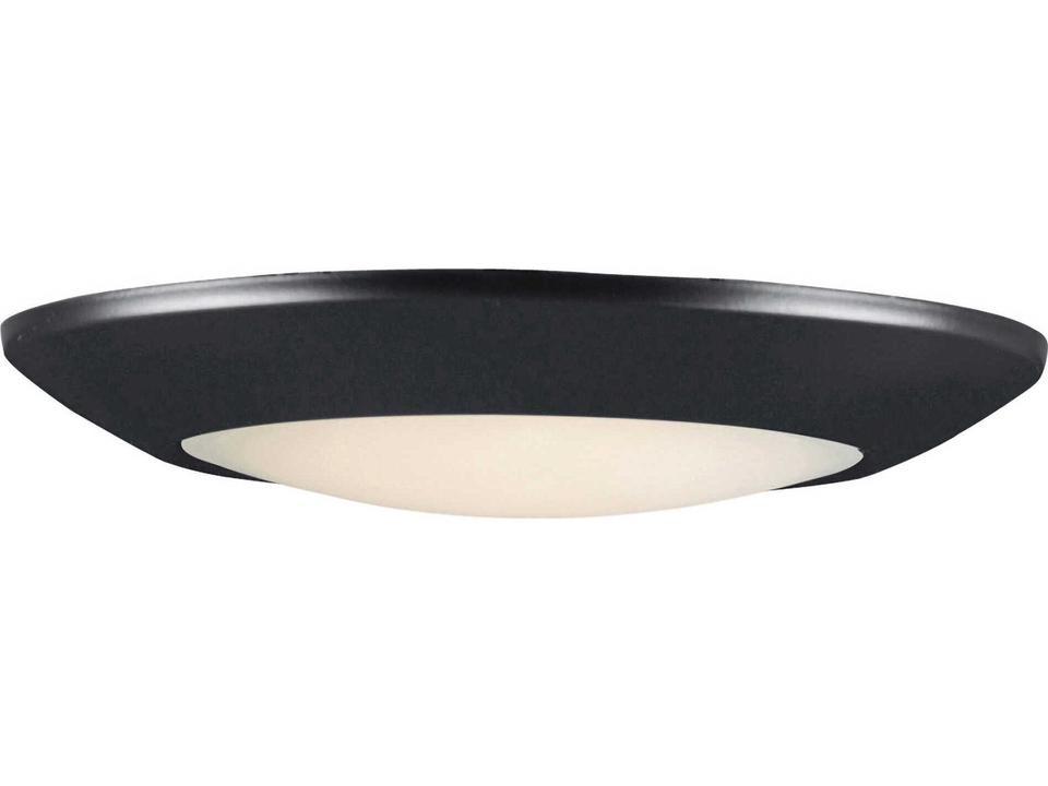 Diverse 1-Light 7.5-Inch LED Flush Mount in Black