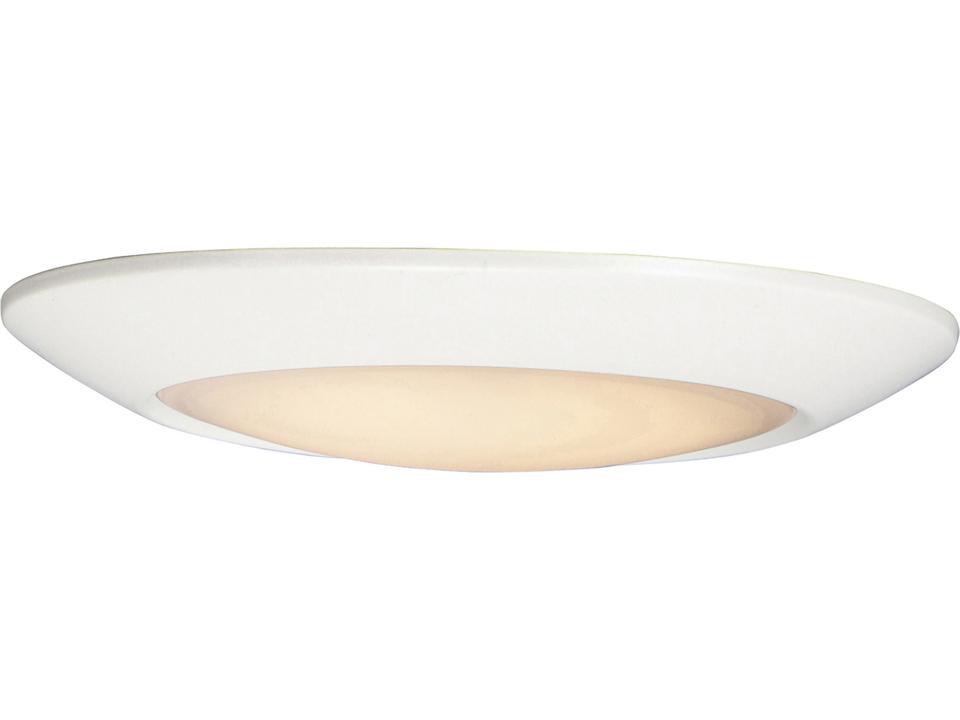 Diverse 11W 1-Light LED Flush Mount Outdoor Ceiling Light in White