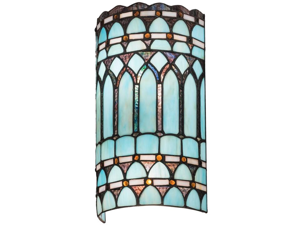 Tiffany Aello 2-Light Wall Sconce in Multi-Colored Stained Glass