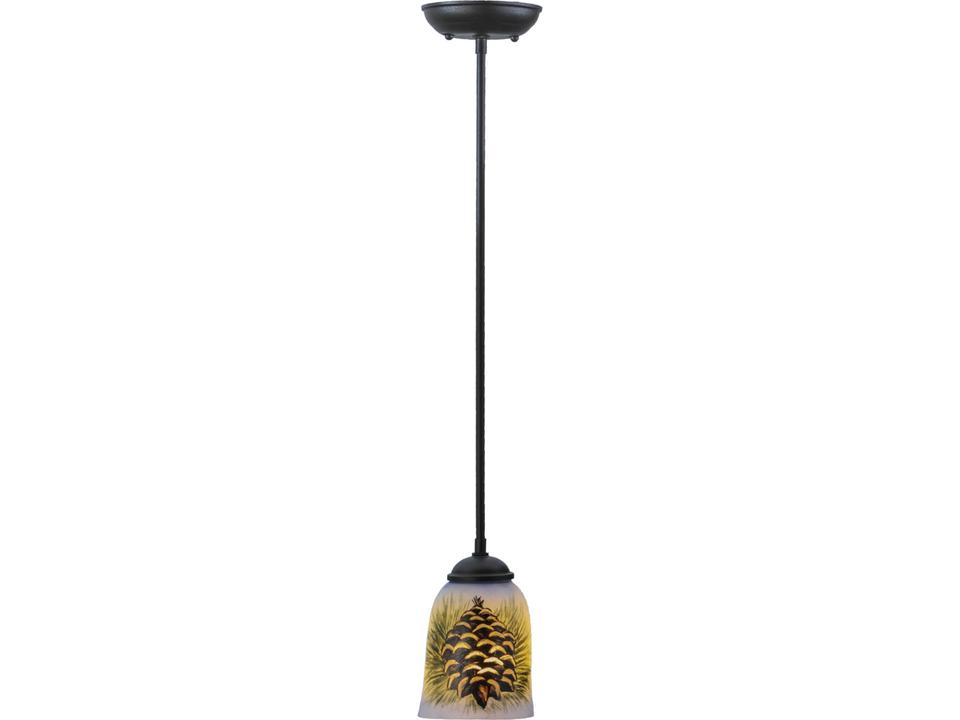 Pinecone 1-Light Traditional Mini Pendant in Black Finish
