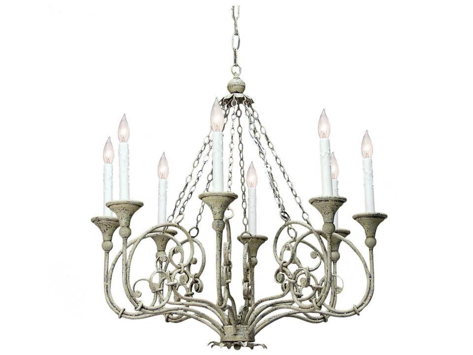 8-Light Rachelle Chandelier in Off White