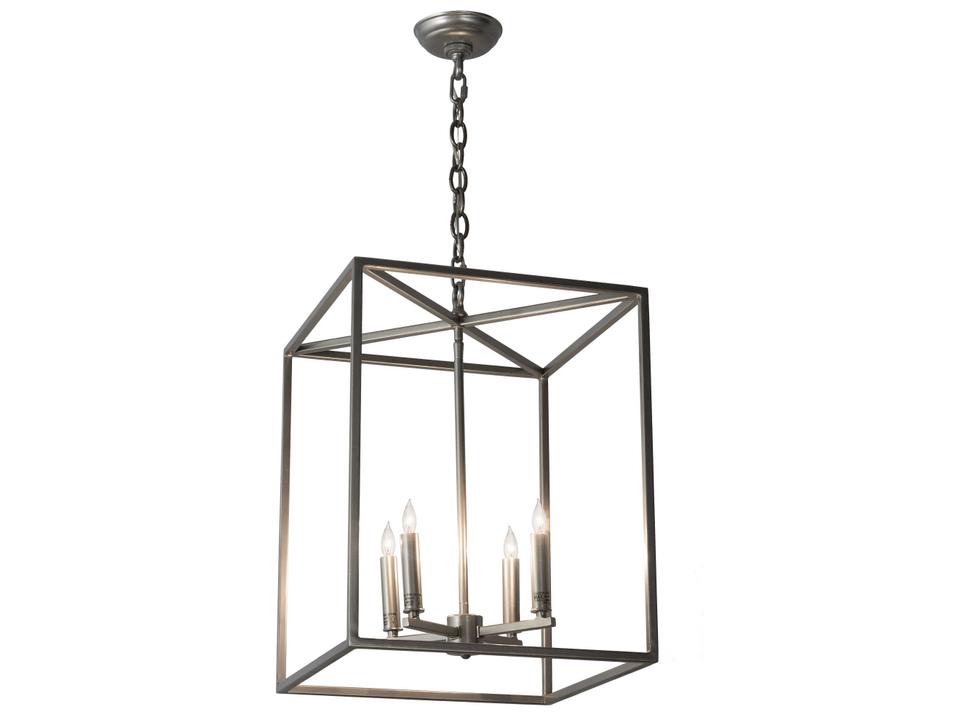 Kitzi Box 4-Light Nickel Candelabra Chandelier