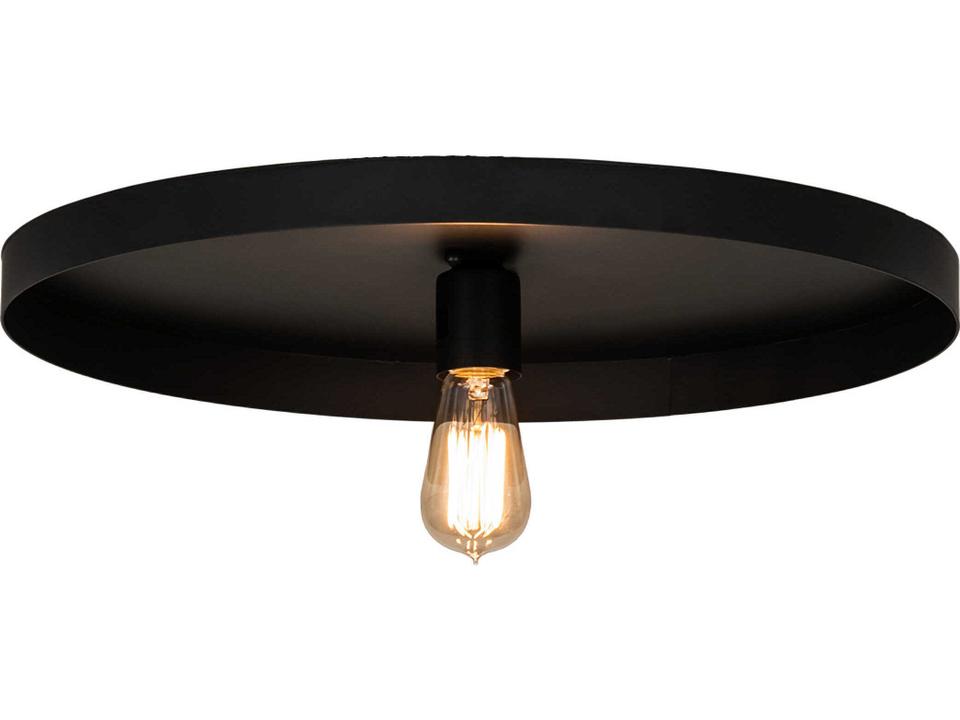 Alva 1-Light Round Flush Mount in Solar Black