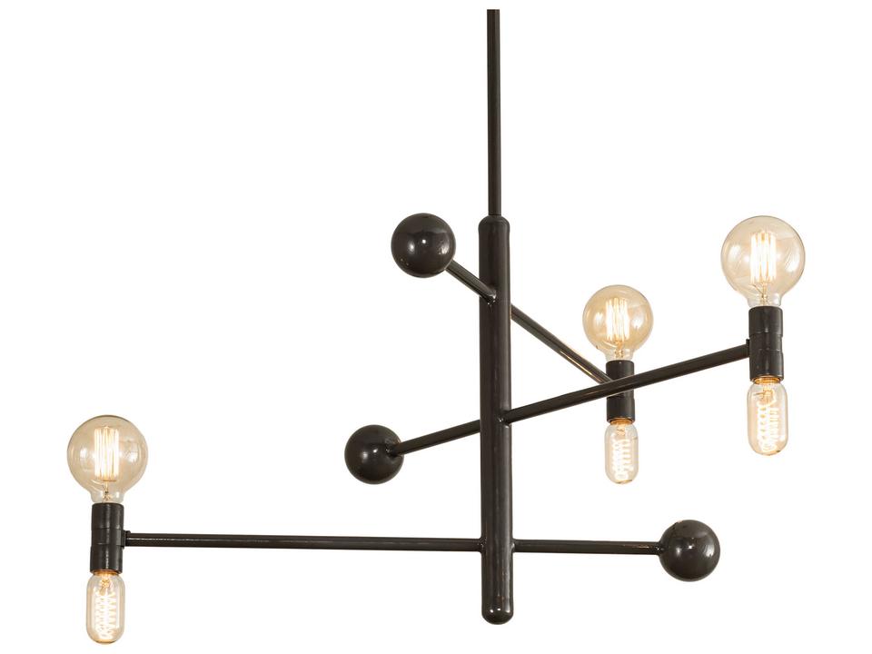 Alva 3-Light Black LED Chandelier