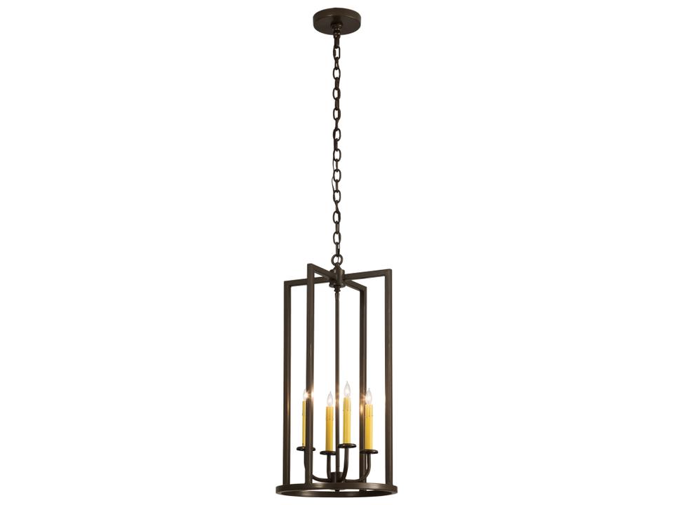 Porte Tournante 4-Light Brown Metallic Chandelier with Adjustable Height