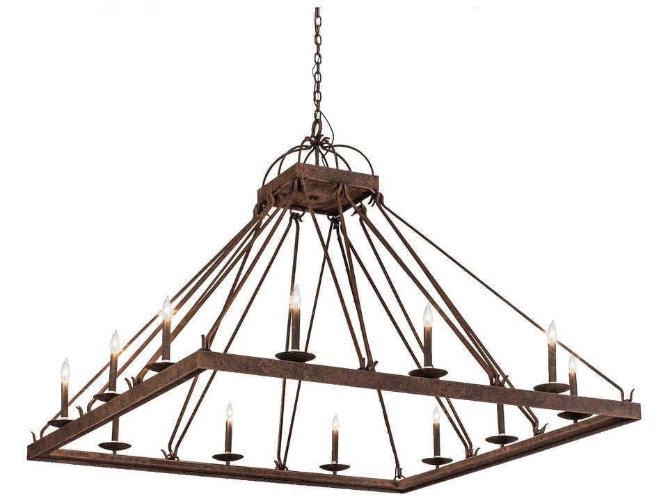 12-Light Retreat Chandelier in Distressed Chestnut