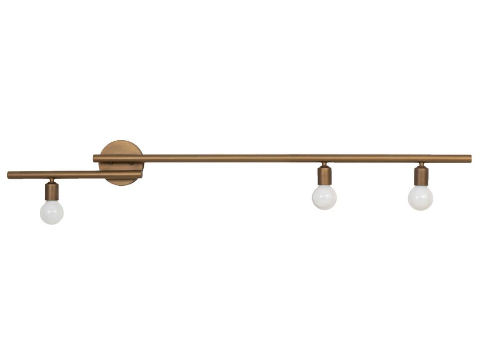 Alva 3-Light Wide Linear Wall Sconce in Brass Tint