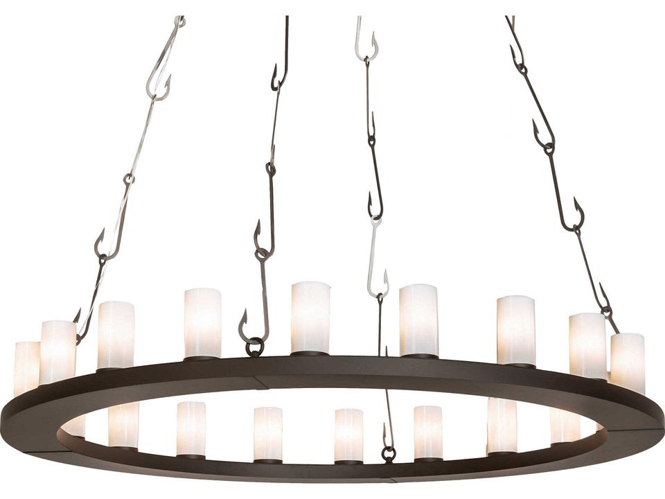 Loxley 20-Light Cylinder Chandelier in Oil Rubbed Bronze and Industrial Steel
