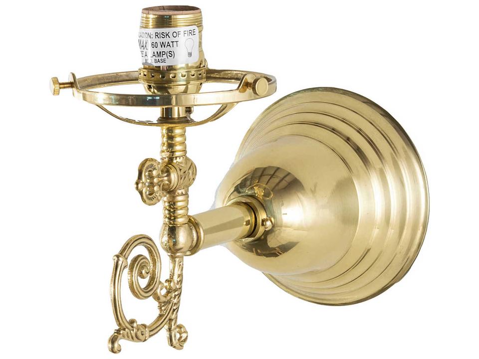 Revival Gas And Electric 1-Light Polished Brass Wall Sconce