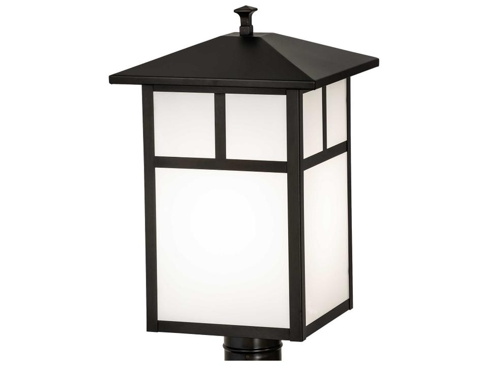 Seneca 1-Light Outdoor Post Light in Craftsman Brown