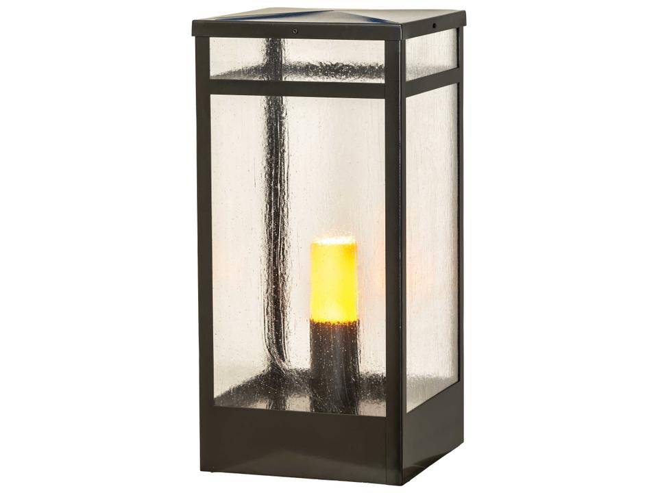 Quadrato 1-Light Outdoor Pier Mount Post Light in Oil Rubbed Bronze