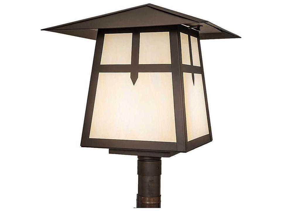 Stillwater Cross Mission 1-Light Outdoor Post Light in Oil Rubbed Bronze