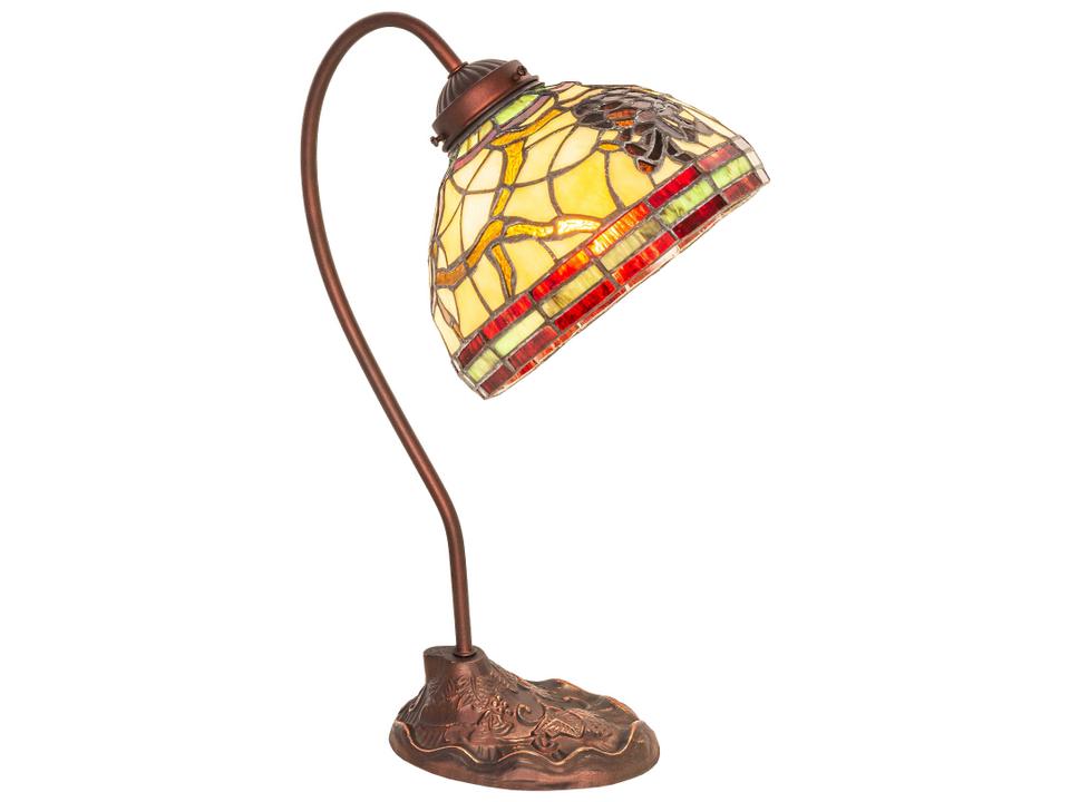 Pinecone Tiffany 1-Light Desk Lamp in Mahogany Bronze