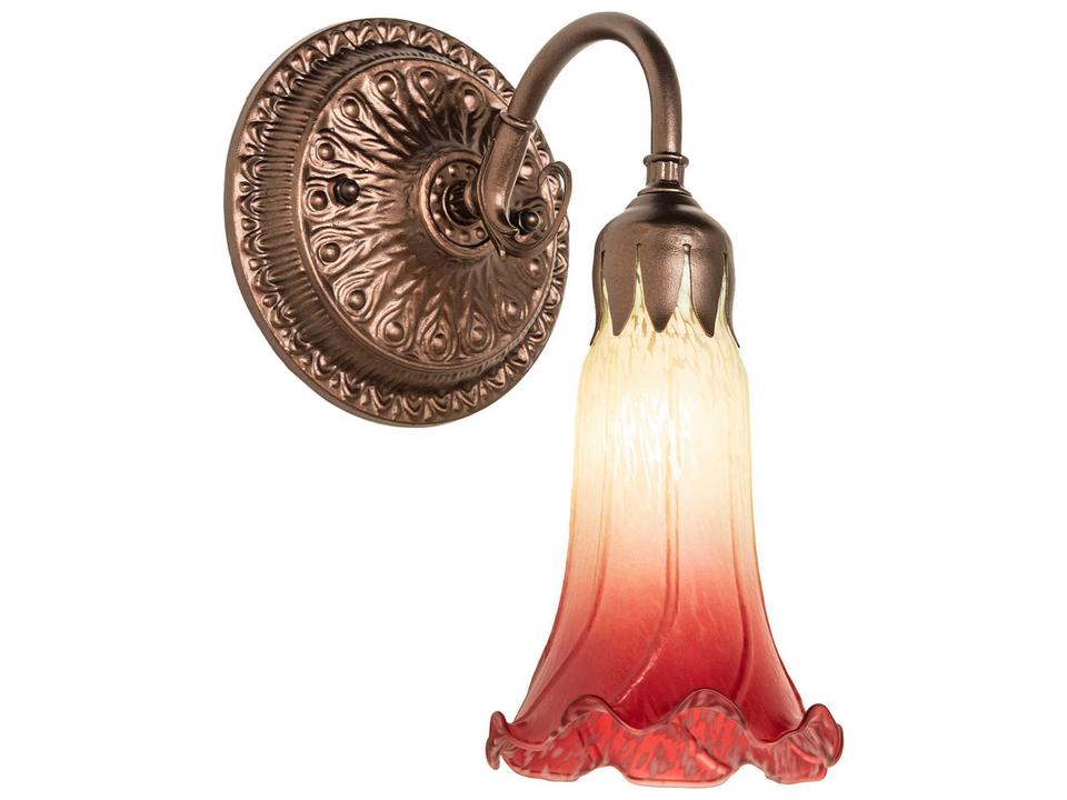 Tiffany Pond Lily 1-Light Wall Sconce in Mahogany Bronze