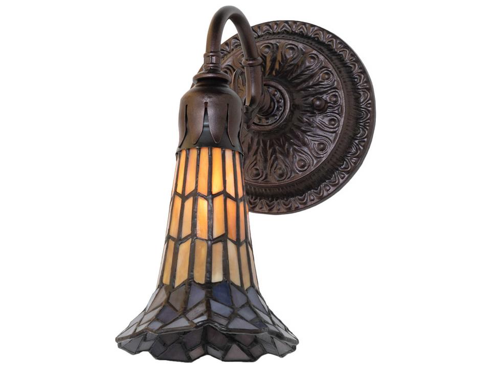 Tiffany 1-Light Wall Sconce in Mahogany Bronze