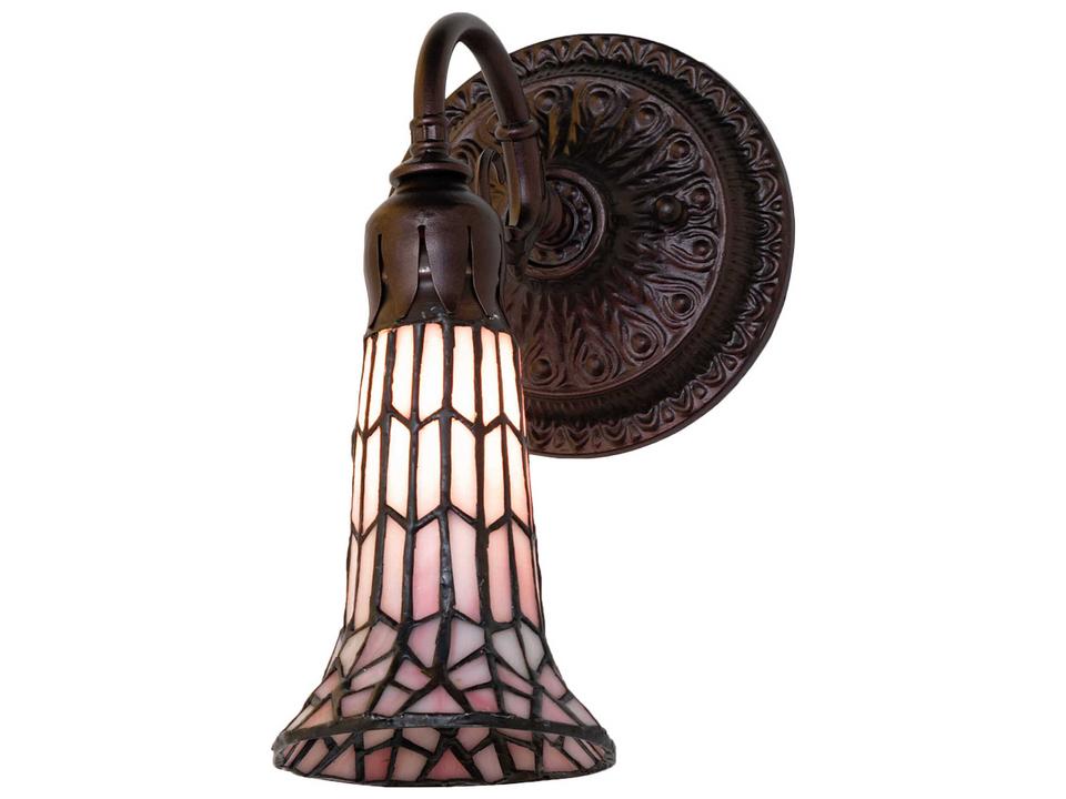 Tiffany 10-Inch Tall Wall Sconce in Mahogany Bronze