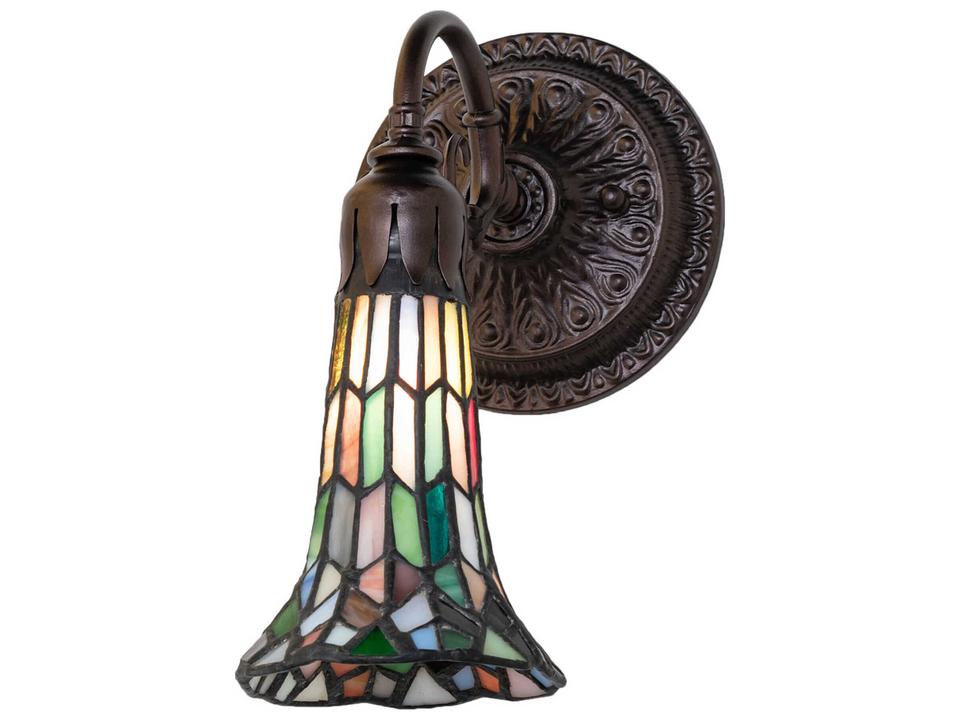 Tiffany 1-Light 10-Inch Tall Wall Sconce Damp Rated
