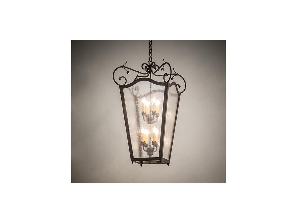 Tessa 8-Light Tiered Chandelier with Cajun Spice Finish and Seeded Glass