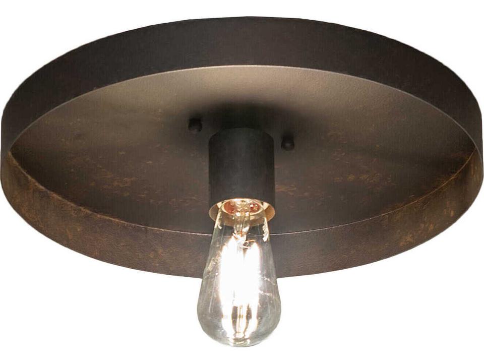 Alva 1-Light Chestnut Brown Flush Mount