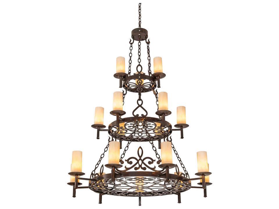 Newcastle 18-Light Copper Cylinder Tiered Chandelier