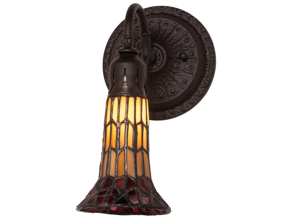 Tiffany 1-Light 10-Inch Wall Sconce in Oil Rubbed Bronze