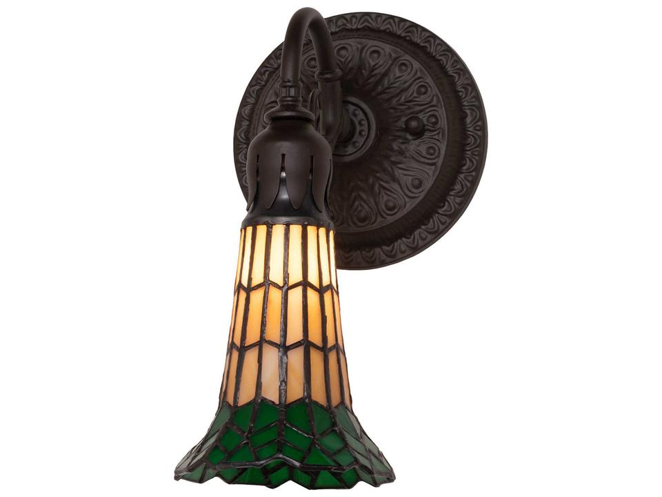 Stained Glass Pond Lily 1-Light Wall Sconce Oil Rubbed Bronze Tiffany