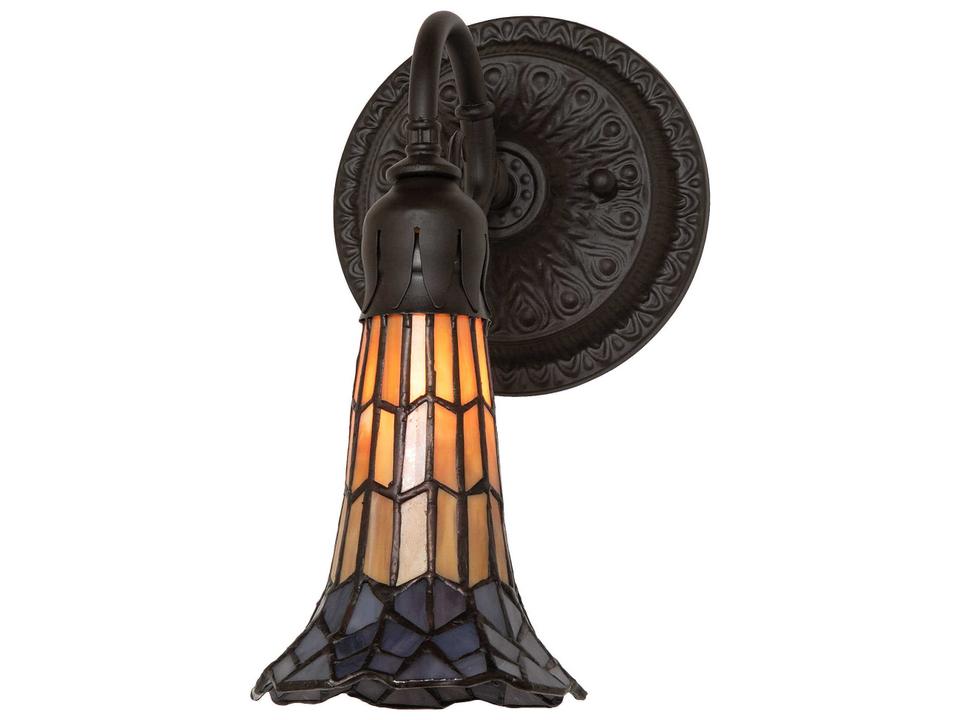 Tiffany Pond Lily 1-Light Wall Sconce in Oil Rubbed Bronze