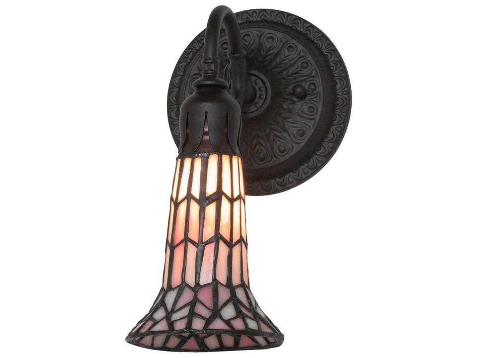 Tiffany 10-Inch Tall Wall Sconce with Bronze Finish